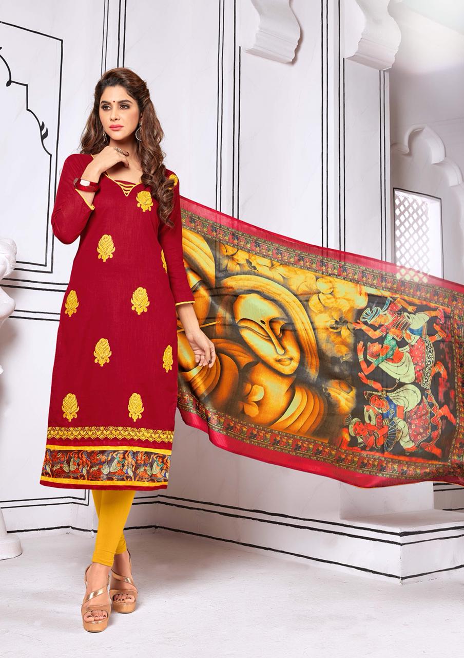 Gangour Presents Block buster Slub Cotton Dress Material Collection Gangour Presents Block buster Slub Cotton Dress Material Collection